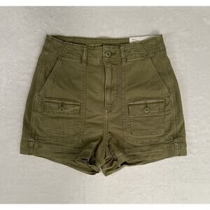 NWT American Eagle Highest Rise 90s Boyfriend Cargo Shorts Green Size 0